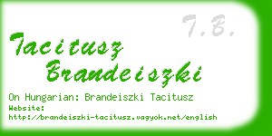 tacitusz brandeiszki business card